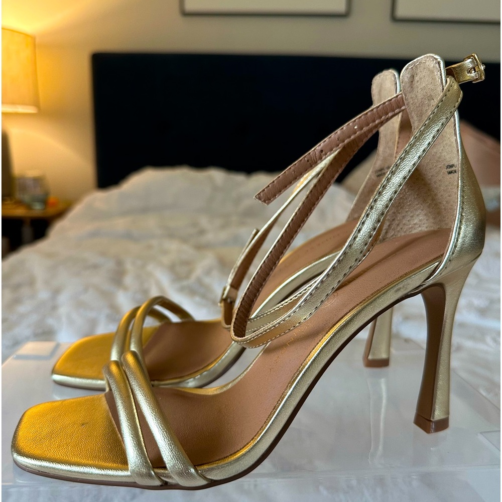 Gold strappy stilettos - Chinese Laundry